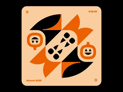 Happy Autumn! animal autumn bat beer coaster coaster emblem fall fruit halloween harvest icon logo midwest nature pumpkin season spice symbol vampire