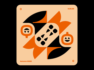 Happy Autumn! animal autumn bat beer coaster coaster emblem fall fruit halloween harvest icon logo midwest nature pumpkin season spice symbol vampire
