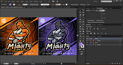 Mighty Cat Esport Mascot Logo Design bigcat cat esport game design gamelogo illustration lion mascot logo panther tiger