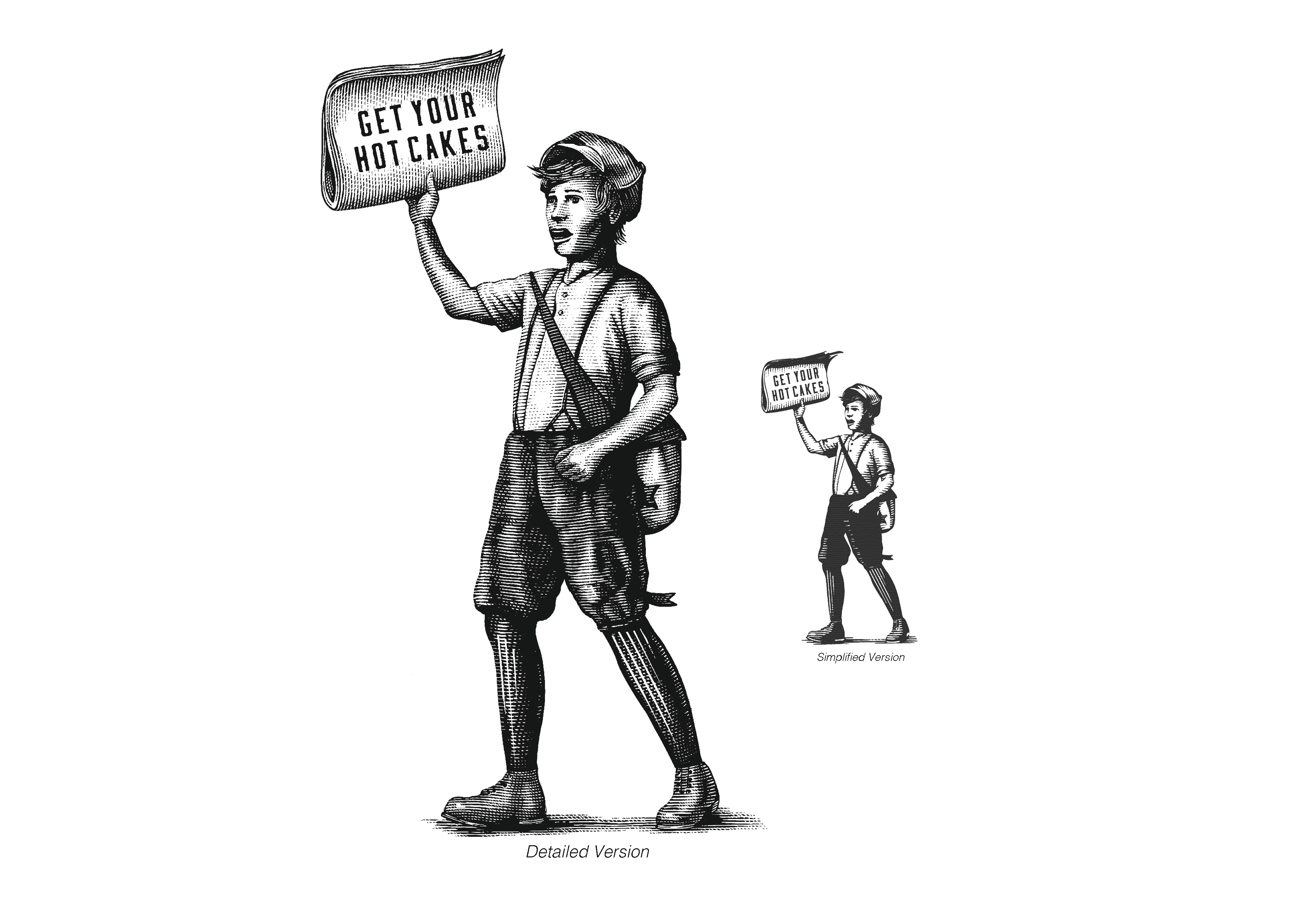 Hot Cakes Logo Mark Illustrated by Steven Noble by Steven Noble on