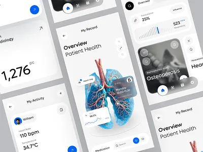ProHealth - Medical Mobile App activity app clinic doctor doctor app health health app health tracker healthcare medical medical app minimalist mobile mobile app modern product product design ui