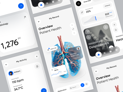 ProHealth - Medical Mobile App activity app clinic doctor doctor app health health app health tracker healthcare medical medical app minimalist mobile mobile app modern product product design ui