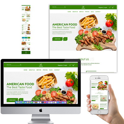 Unique website UI for your restaurant brand design graphic design ui ux we