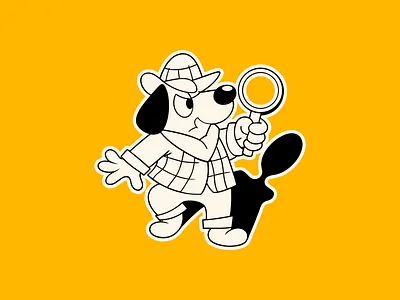 Detective Dog Character Mascot digital art dog mascot mascot
