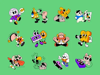 Mascot Characters cartoon illustrations logo mascot