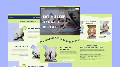 Down Dog - Template for Yoga and Fitness Studios branding design landing page ui web design