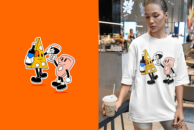 Party Moscot Logo bar cafe catoon coffee drinks logo logo mascot mokcup party vector