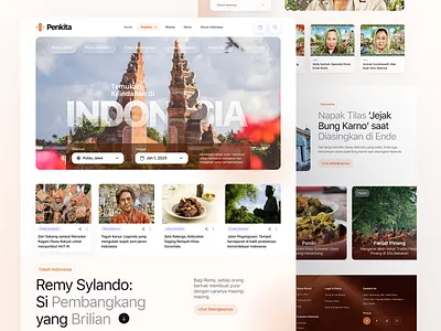 Penkita - National Libray branding clean design destination light mode travel ui ui website