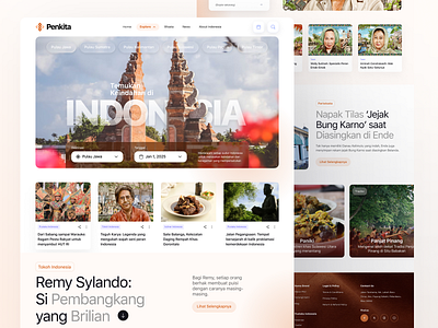 Penkita - National Libray branding clean design destination light mode travel ui ui website