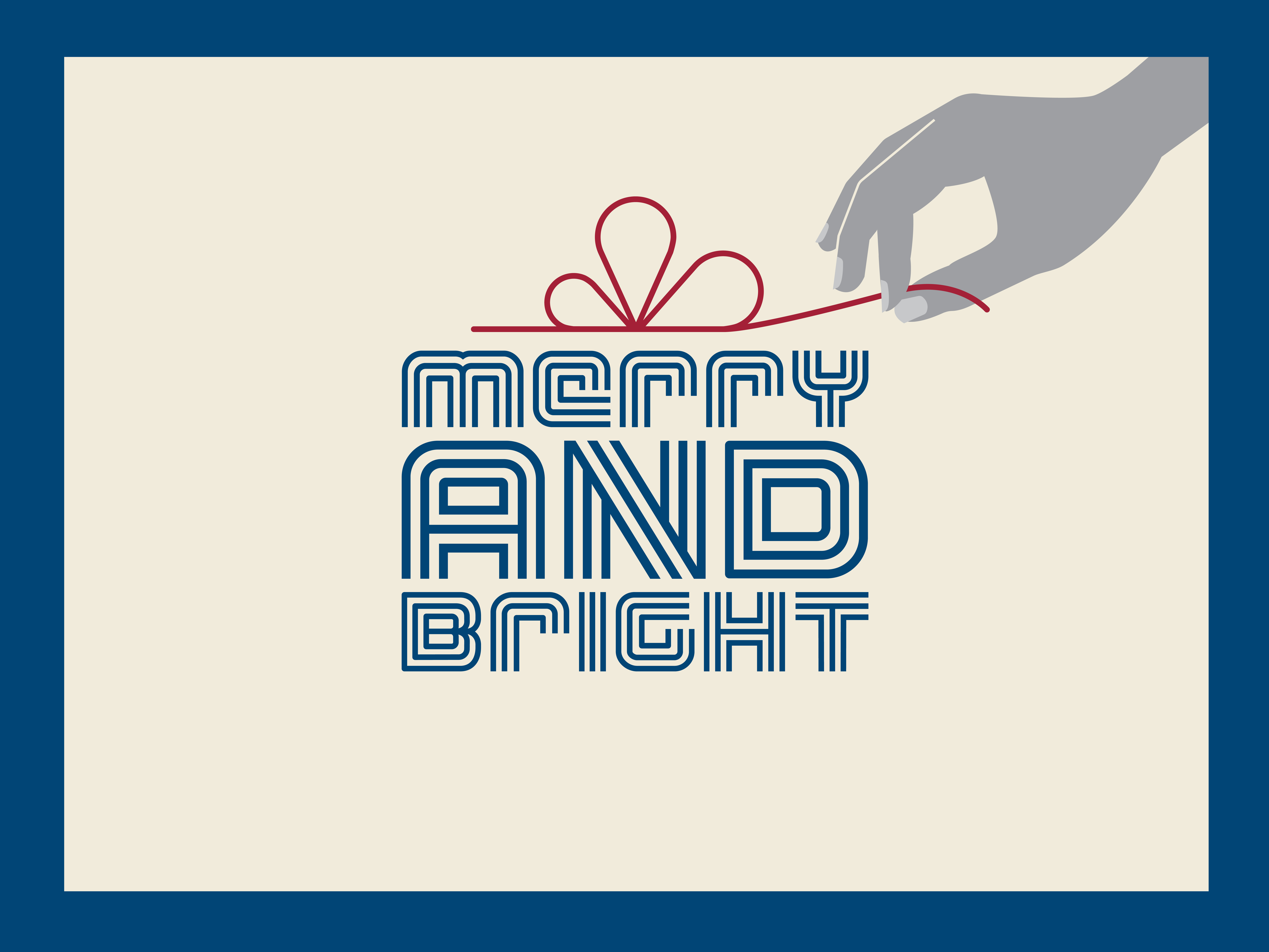 Merry and Bright Christmas Animation christmas design holiday holiday card illustration motion graphics social media thanksgiving typography vector