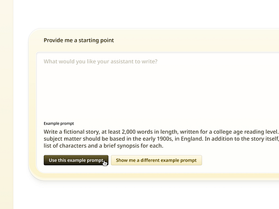 AI Writing Assistant ai app assistant editor enter gradient interface subtle text type ui ux web writing
