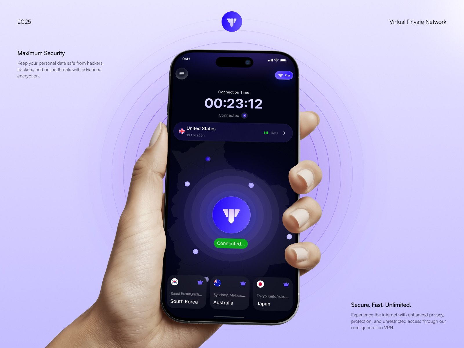 Vpress - VPN App clean design vpn illustration mangcoding pricing app speed test ui uiux ux virtuan private network vpn vpn app vpn design vpress