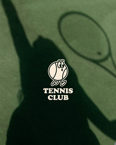Playful Mascot Logo for Tennis Club brand brand identity branding characterdesign funbranding logo logodesign mascot logo sportslogo tennis club tennis logo