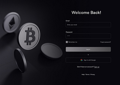 Web3 Login Page UI Design crypto ui web3 web3 design