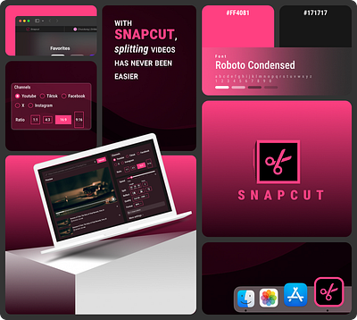 Bento Grid - Snapcut Design System app branding concept content creator creator design system editor logo macos microsoft project social splitting tools typography ui design uiux design ux design video editing windows