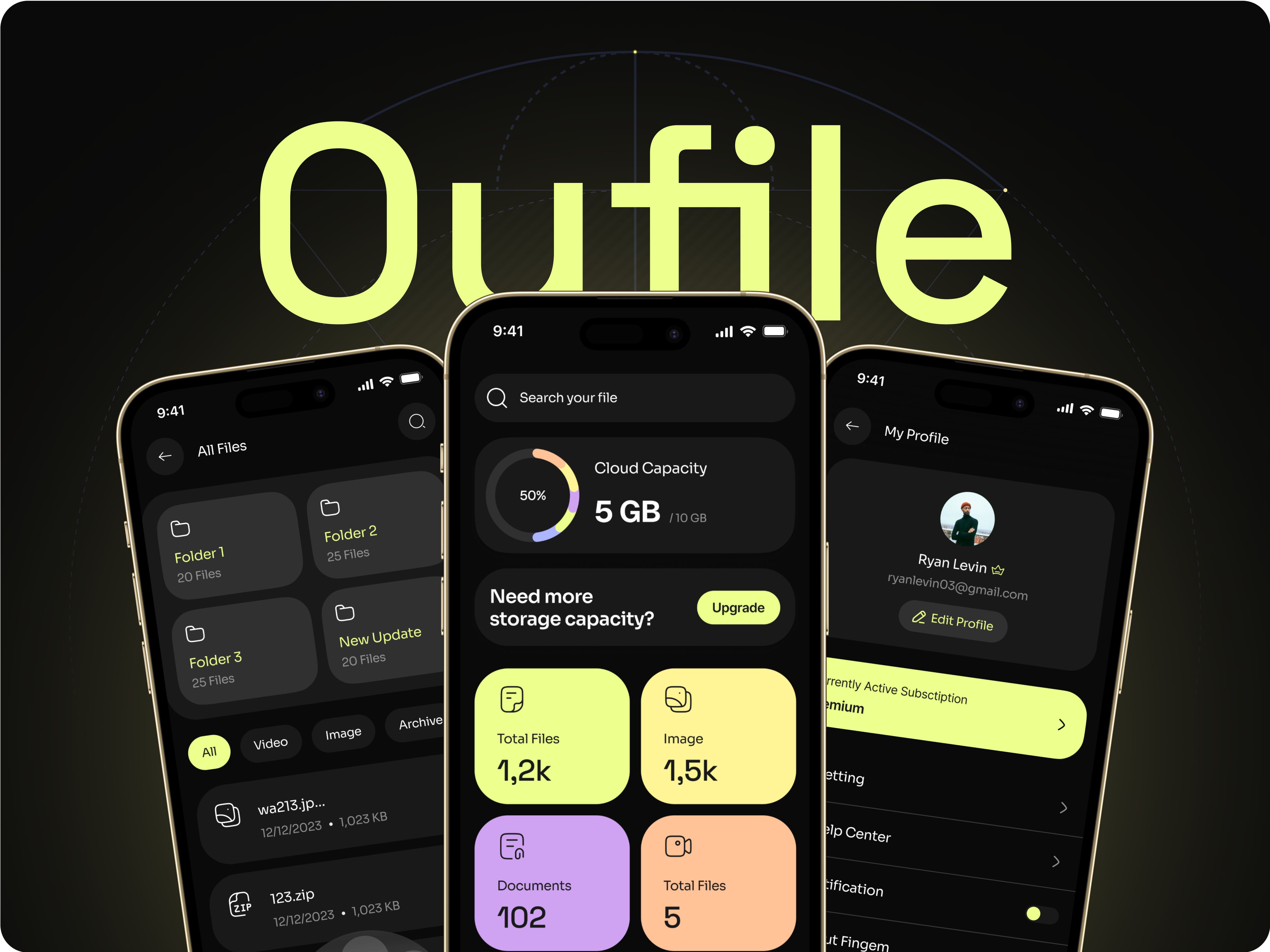 Cloud file management app app ccloud file cloud cloud file design files interface ios mobile app mobile ui oufile simple ui ui design ux uxdesign