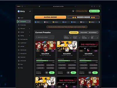 Crypto Dashboard: Launchpad list design crypto dashboard crypto dashboard design cryptodashboard cryptodashboarddesign launchpad launchpad list crypto launchpad list crypto dashboard launchpad list design launchpadlistdesign list dashboard design