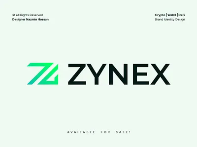 ZYNEX — Futuristic Z Lettermark Logo for Web3, Tech & SaaS ai logo app icon blockchain logo blockchain tech branding creative logo crypto logo defi logo futuristic logo lettermark logo logo logo design logo designer number logo startup identity tech startup token web3 logo z logo