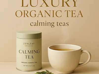 Creative ZenLeaf Organics | Luxury Tea Design 3d animation branddesigner brandidentity branding designinspiration graphic design graphicdesign graphicdesigner illustration logo minimal modern motion graphics poster design tea tea advertising tea brand