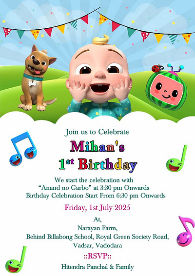 Creative birthday invitation card for kids with fun designs birthday cards graphic design invitation templates