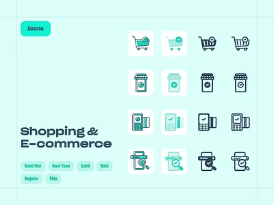 Icons | Shopping & E-commerce dual tone ecommerce flat icon graphic design icon bold icon solid icons shopping