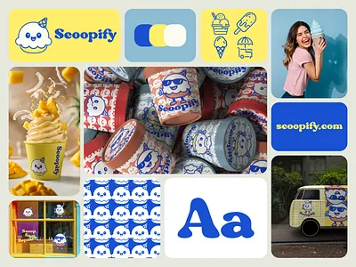 Scoopify – Fun, Playful & Tasty Brand Identity branding brandingdesign designcommunity designinspiration dribbblers graphic design logo sm technology
