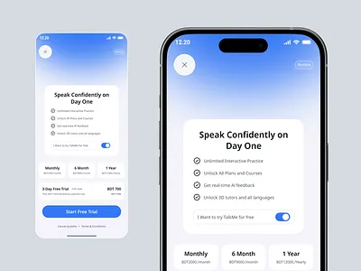 Subscription plan - Mobile app UI app app design change subscription design minimal mobile app plan subscription subscribe subscription subscription page subscription screen ui uiux ux