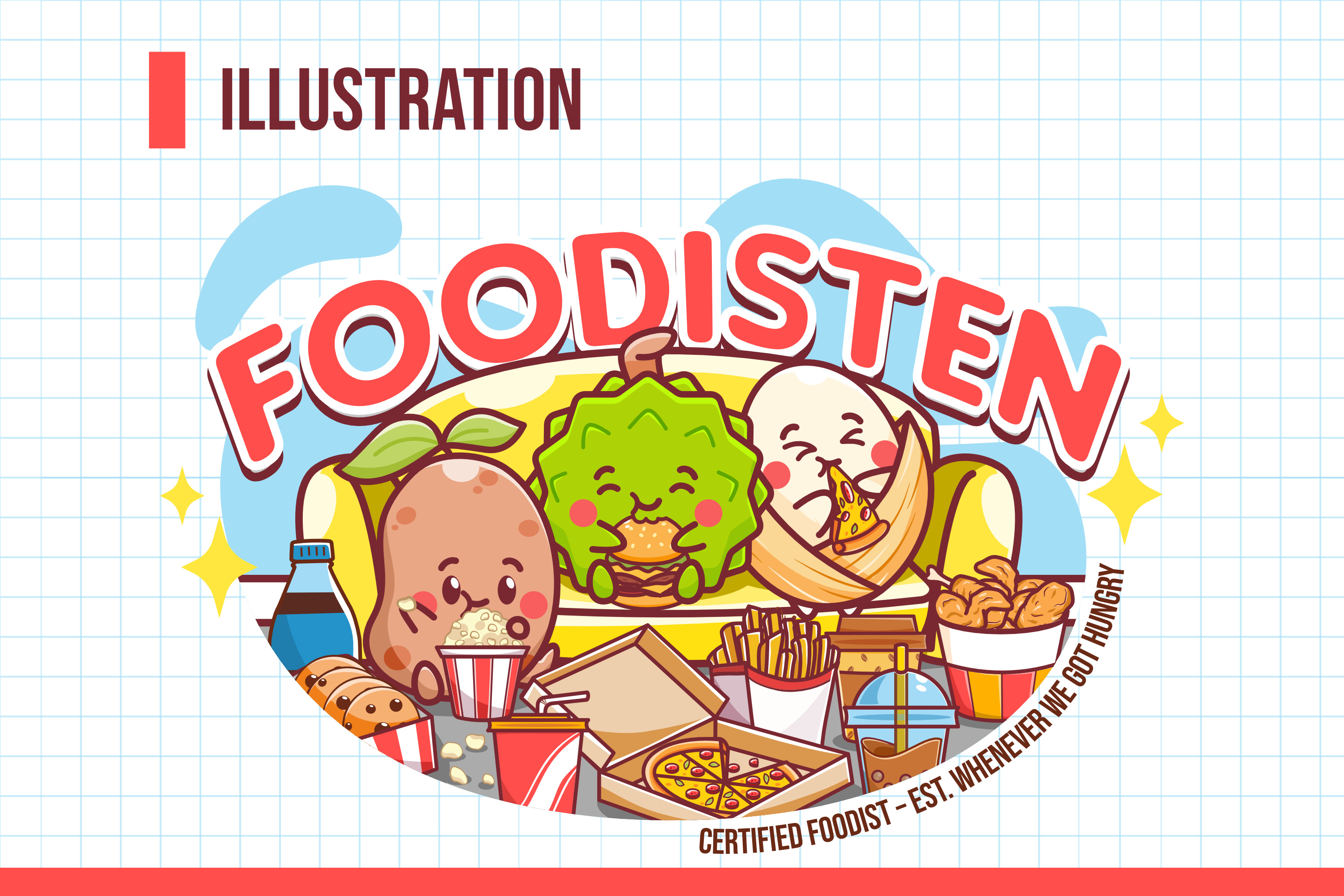 Example of Custom Chibi Mascot Illustration