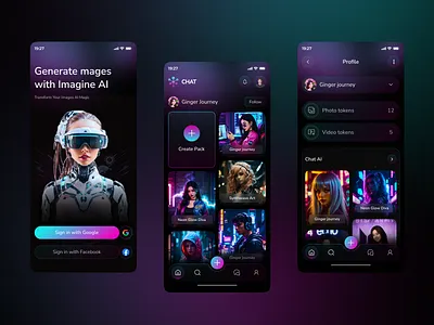 AI Image Generator App ai ai design ai image generator al app al image app app design art generator artificial intelligence dark mode generate with ai image generator app ios mobile app mobile design product design prompt to image text to image ulux