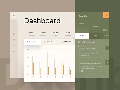 Sales Dashboard Exploration clean dashboard desktop earth green modern saas sales ui