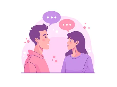 Clear Communication & Dialogue - Vector Illustration adobe illustrator branding character design communication connection conversation customer service dialogue flat illustration happy illustration modern social interaction teamwork vector