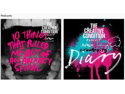 Global Creatives – Inspiring Interviews from Every Sector ben tallon creativity interviews podcast posters