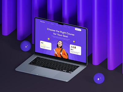 UI Wiki - Sparkly Online Learning Platform Website educational ui design