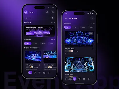 Event App android concert creative design dribbble event event app event booking app event management interaction design interface ios minimal design mobile app design product design ticket booking ui ux