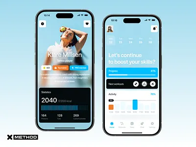 Fitness Mobile App app dashboard design figma fitness gym healthcare mobile app sport tennis ui ux workout
