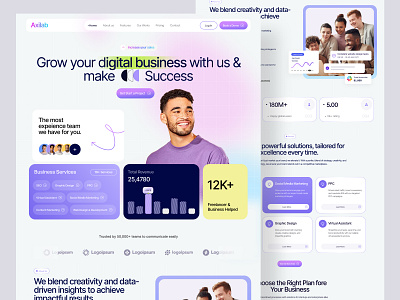 Digital Agency Website agency landing page agency ui design agency website company creative agency creative direction design digital agency landing page marketing agency portfolio startup agency ui web web design webdesign website