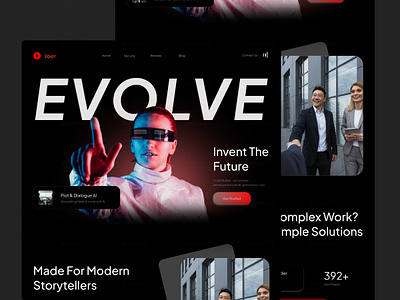 Business Landing Page about us ai american blog business card corporate design ecommerce enterprise futuristic intelligence landing portfolio professional startup technology ui website