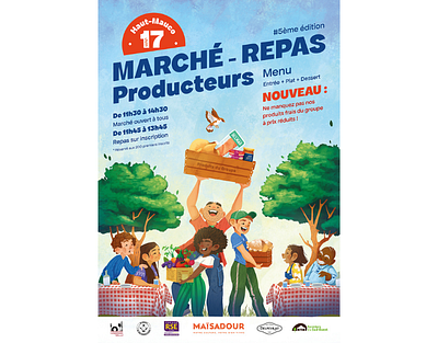Celebrating Community Through Fresh Produce X Luiza Laffitte characters farming food narrative people posters