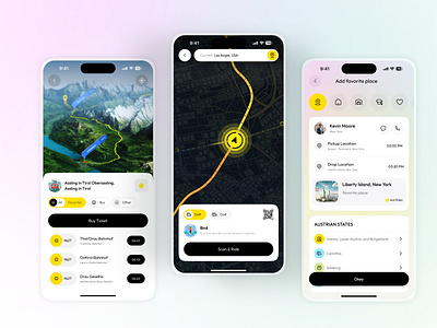 Ride Sharing Mobile App app app design car sharing app car taxi bike ios app location map minimal mobile app modern app online booking rent ride booking ride sharing ride sharing app rideshare taxi booking taxi online transportation