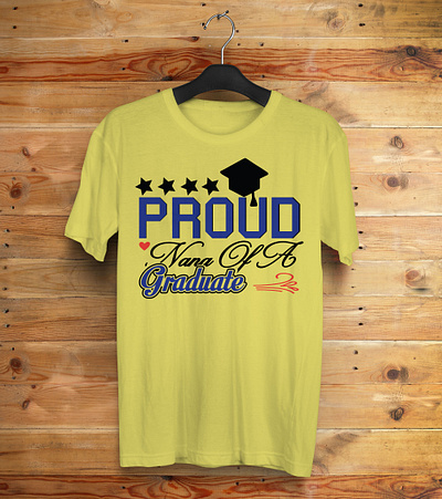 Proud nana of a graduate graphic design logo t shirt