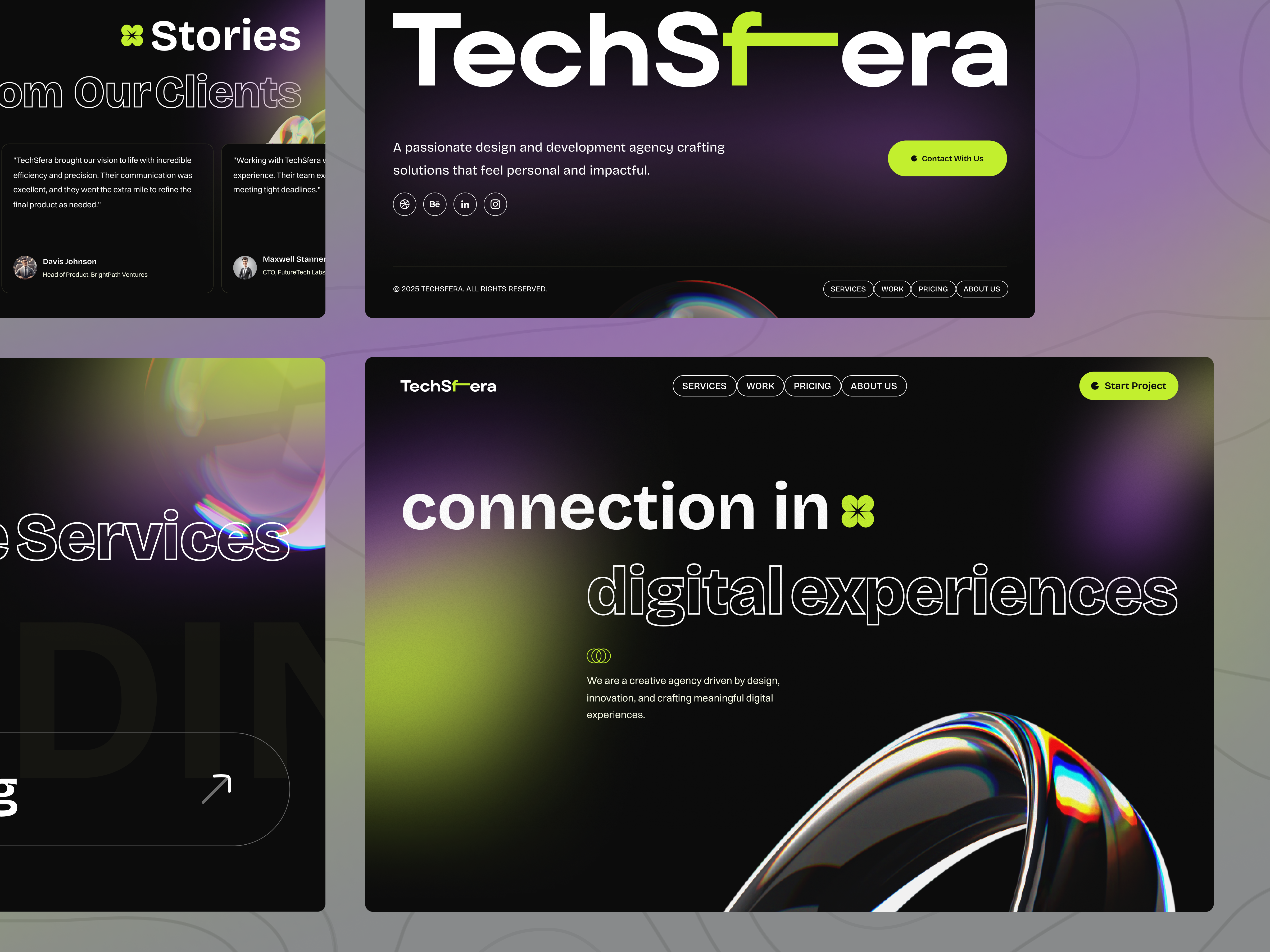 Digital Agency Landing Page agencywebsite creativeagency darkmodedesign design figma design ui design website website design