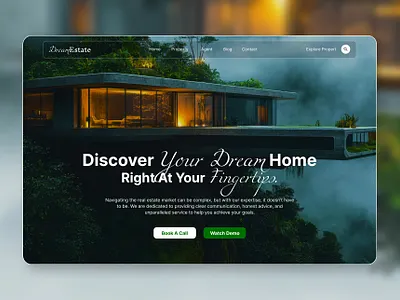 Real Estate Website Ui Landing page Design branding graphic design landing page property website real estate ui uc ui ux design website website design