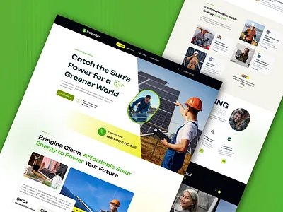 SolarGo – Clean Energy & Solar Web Design for Businesses apps design b2b branding businessgrowth cleanenergy design energysavings greenbusiness landing page sevices softcrafty uin ux design website design