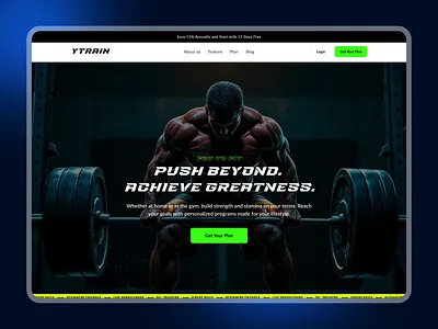Gym Landing Page body building fitness fitness landing page gym gym landing page web application web design web site web3 workout