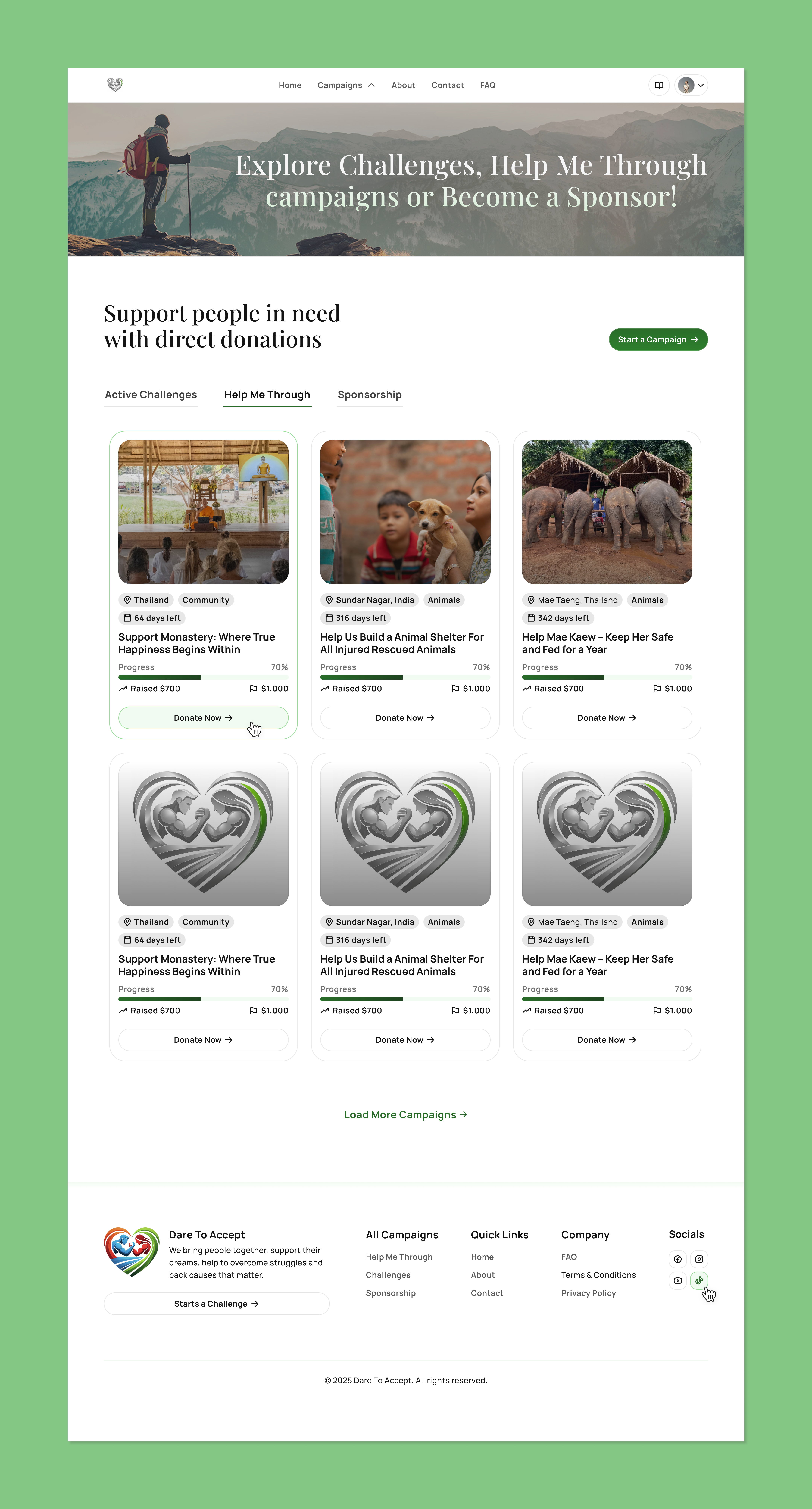 🌻 Charity & Donations website branding charity website donations figma figma design framer framer design landing page non profit redesign web design website design website redesign