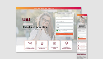 UAI Extranjeros | Landing Page design landing landing page ui web web design