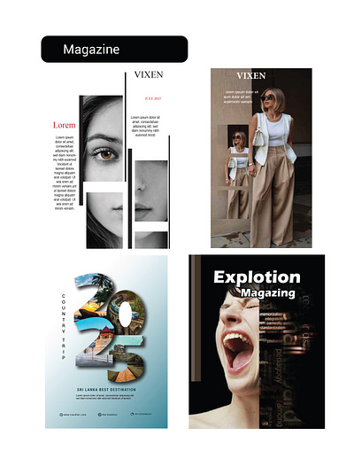 Magazine branding graphic design motion graphics