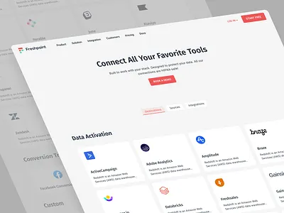 Integration Page healthcare integration landing page privacy ui ux web design