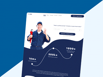 Find a Plumber : Website Landing Page app app design branding design graphic design illustration logo ui ux vector