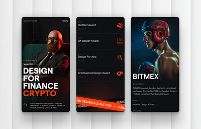 Valentin Cheval - Mobile screens app branding crypto graphic design mobile website